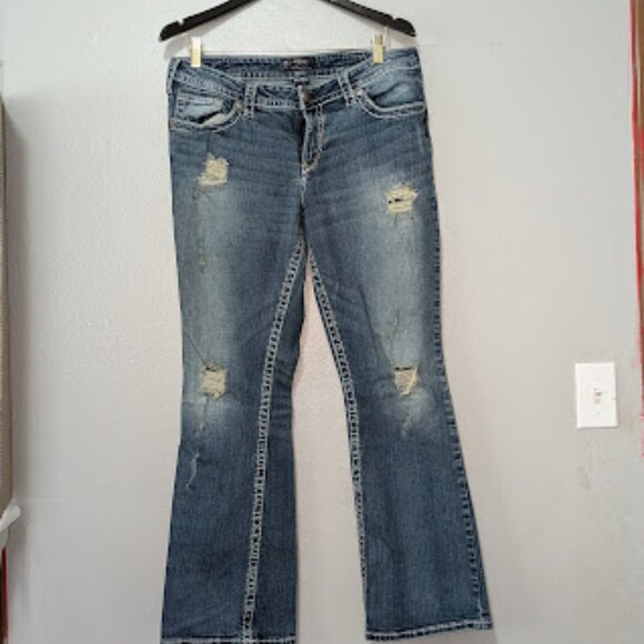 Silver Pioneer Ladies Jeans Bootcut 14x31 Good Condition - Picture 9 of 10